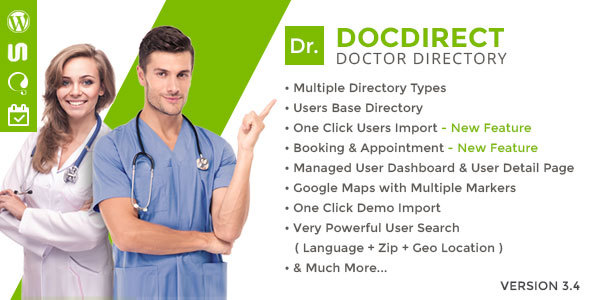 DocDirect – Responsive Directory WordPress Theme for Doctors and Healthcare Profession