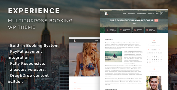 Experience – Multipurpose Booking WordPress Theme