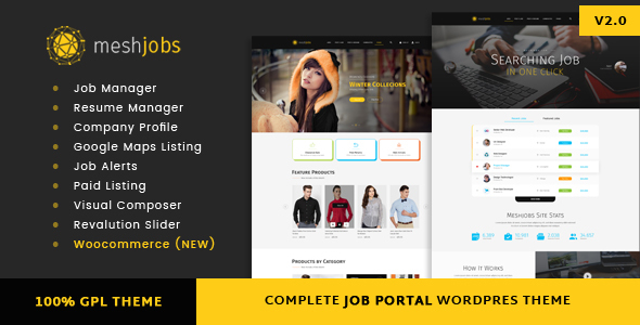 MeshJobs – A Complete Job Portal WordPress Theme