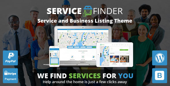 Service Finder - Service and Business Listing WordPress Theme