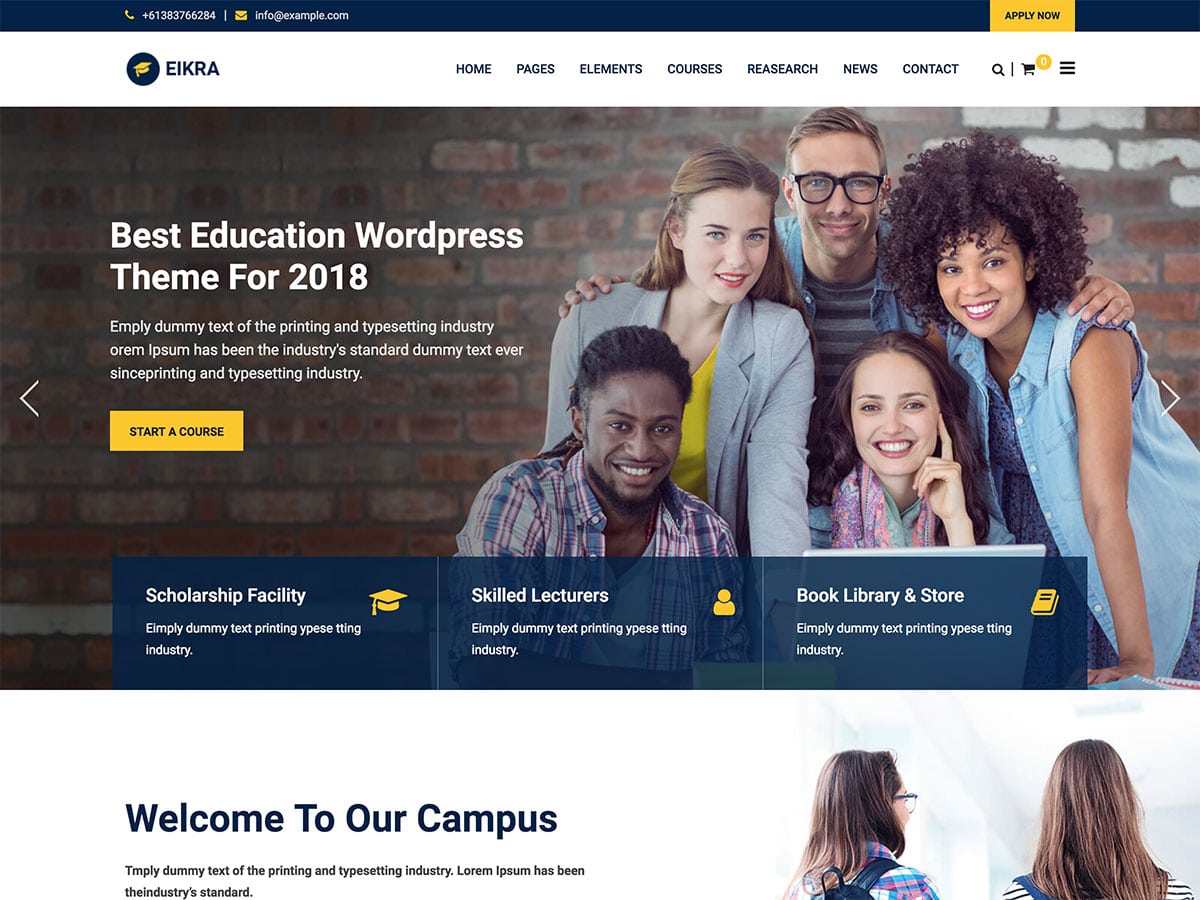  Eikra Education - Education WordPress Theme 