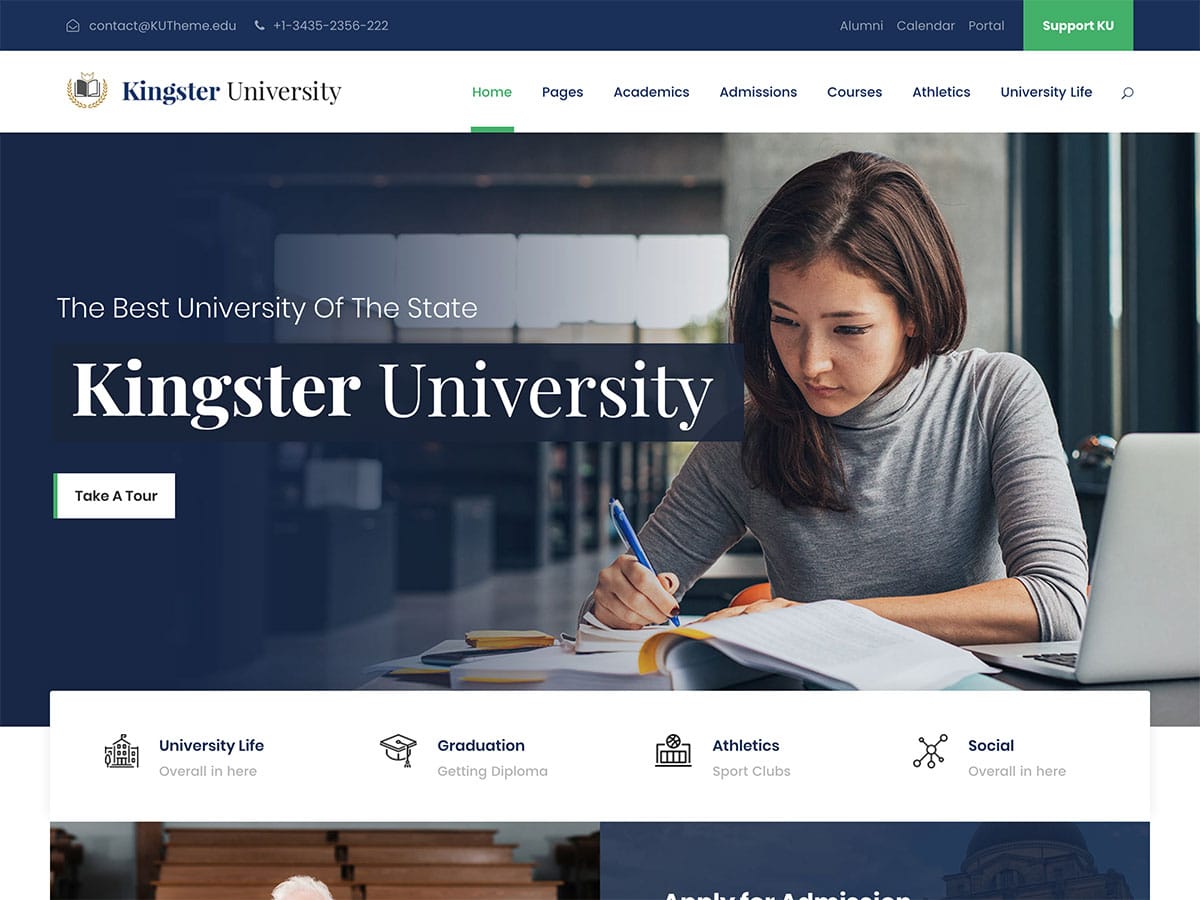  Kingster - Education WordPress Theme For University, College and School 