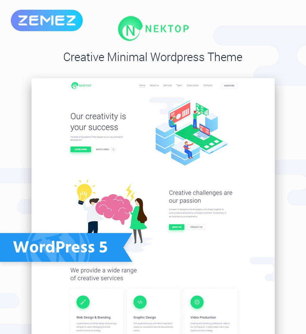 Nektop - Design Multipurpose Creative Elementor WordPress Theme