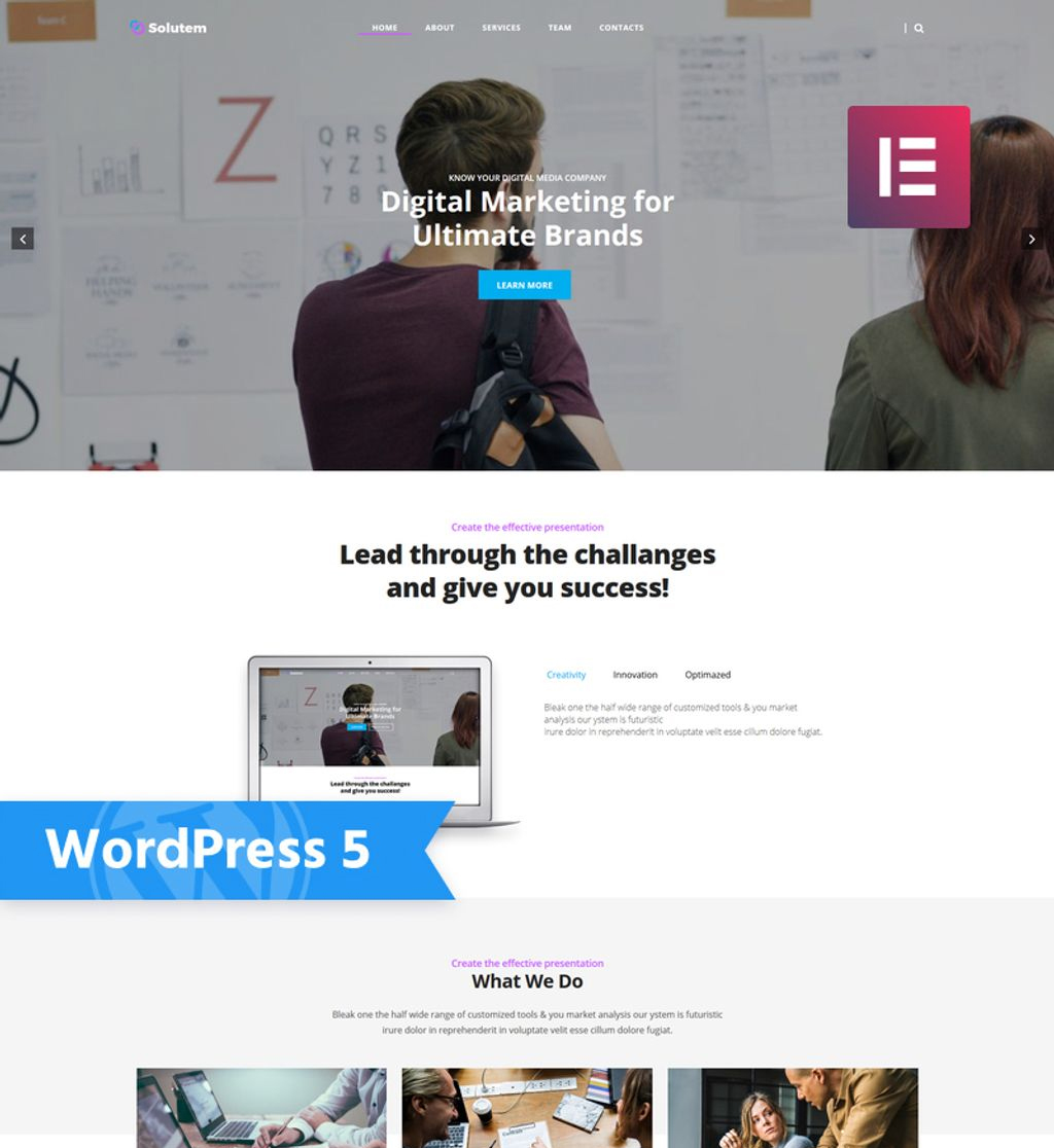 Solutem - Agency Multipurpose Elementor WordPress Theme